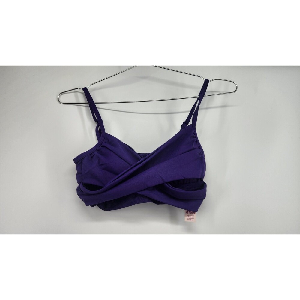 Adore Me‎ Womens XS Purple Nebula Ruched Contour Sports Bra NWT